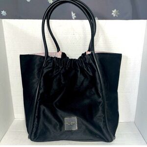 Victoria's Secret Black Tote with Pink Lining